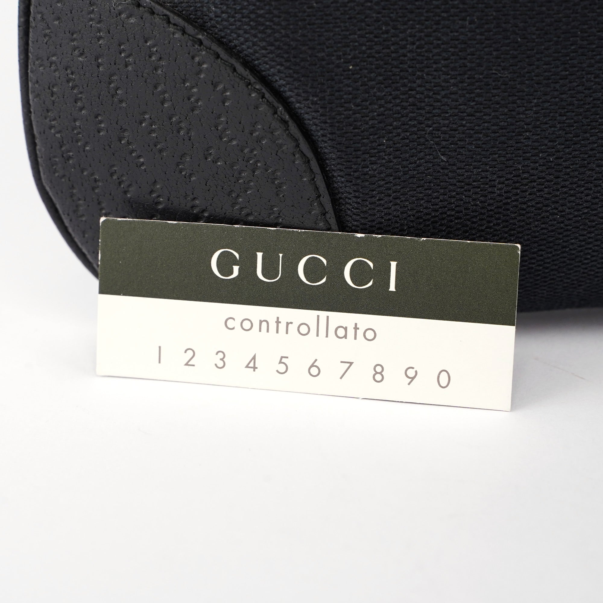 Gucci Black Canvas Leather Jackie Bamboo Bag