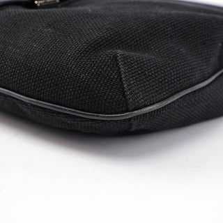 Gucci Black Canvas Leather Shoulder Bag