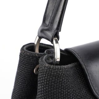 Gucci Black Canvas Leather Shoulder Bag