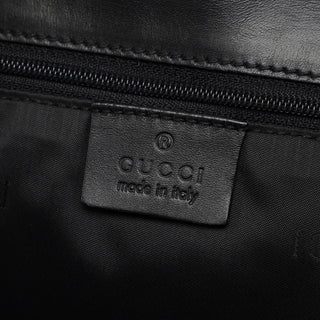 Gucci Black Canvas Leather Shoulder Bag