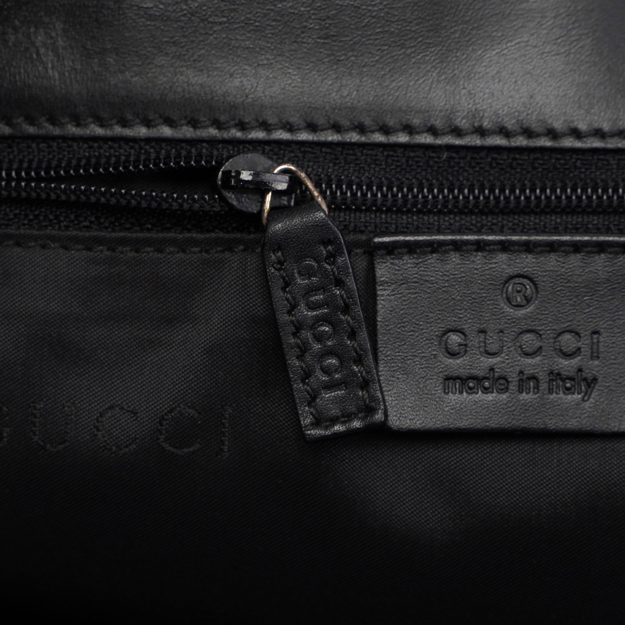 Gucci Sac porté épaule en toile noire et cuir