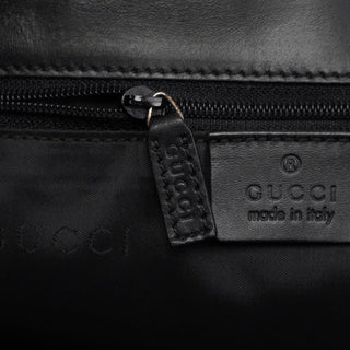 Gucci Black Canvas Leather Shoulder Bag