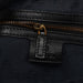 Gucci Black Canvas Round Wood Handle Bag