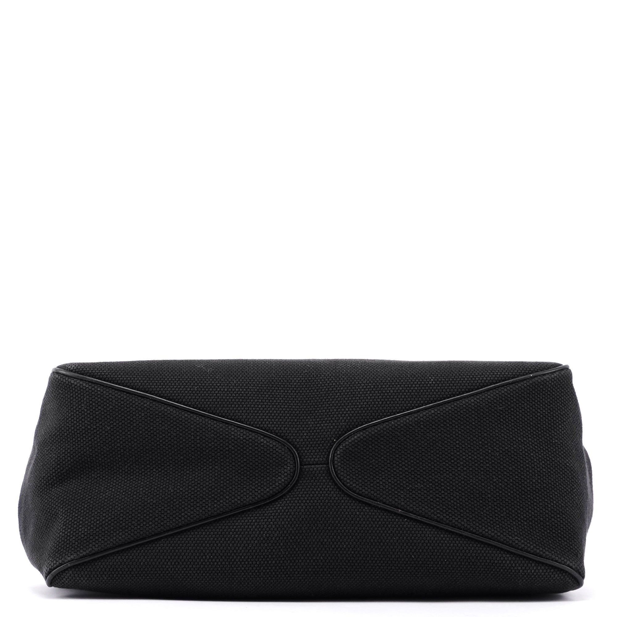 Gucci Black Canvas Wood Handle Shoulder Bag