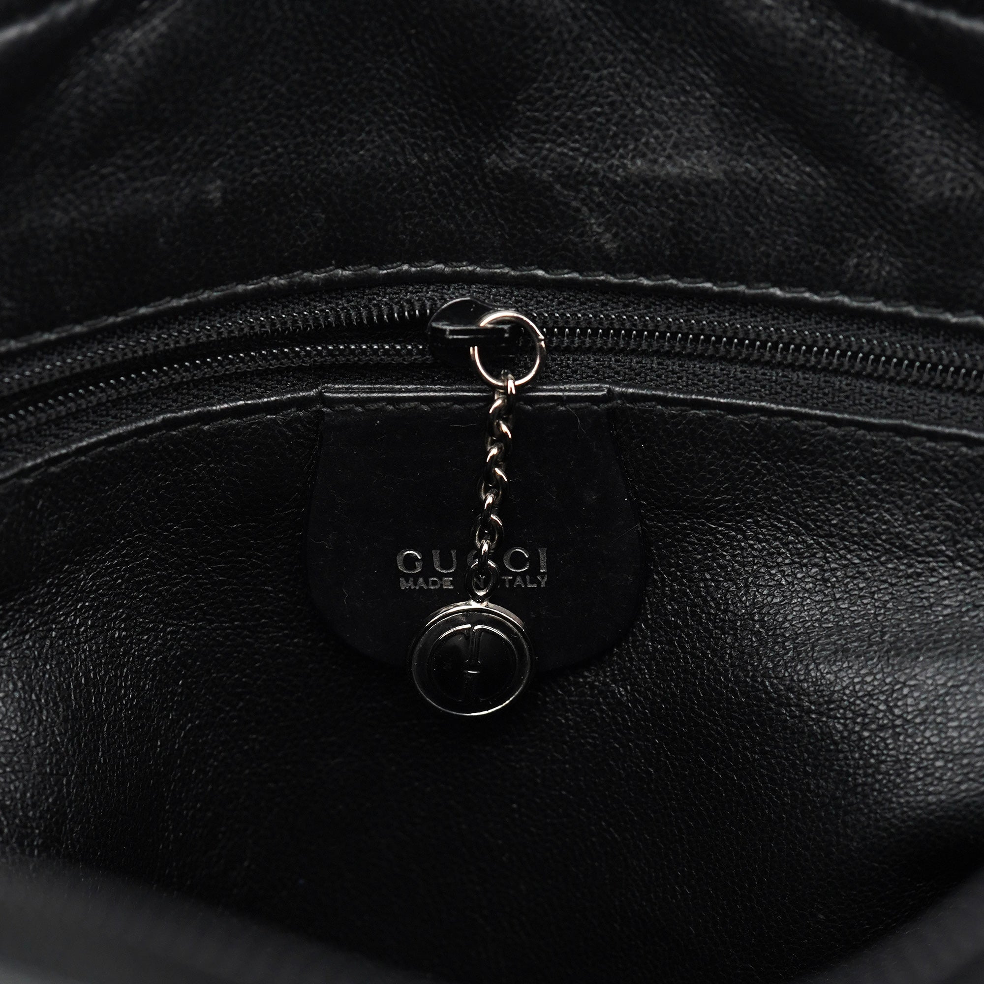Gucci Black Embossed Pony Hair Shoulder Bag