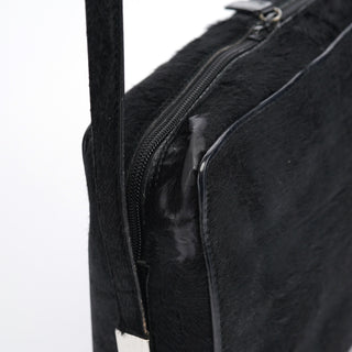 Gucci Black Embossed Pony Hair Shoulder Bag