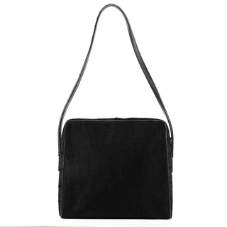 Gucci Black Embossed Pony Hair Shoulder Bag