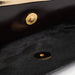 Gucci Black Fur Gold Plate Clutch Bag