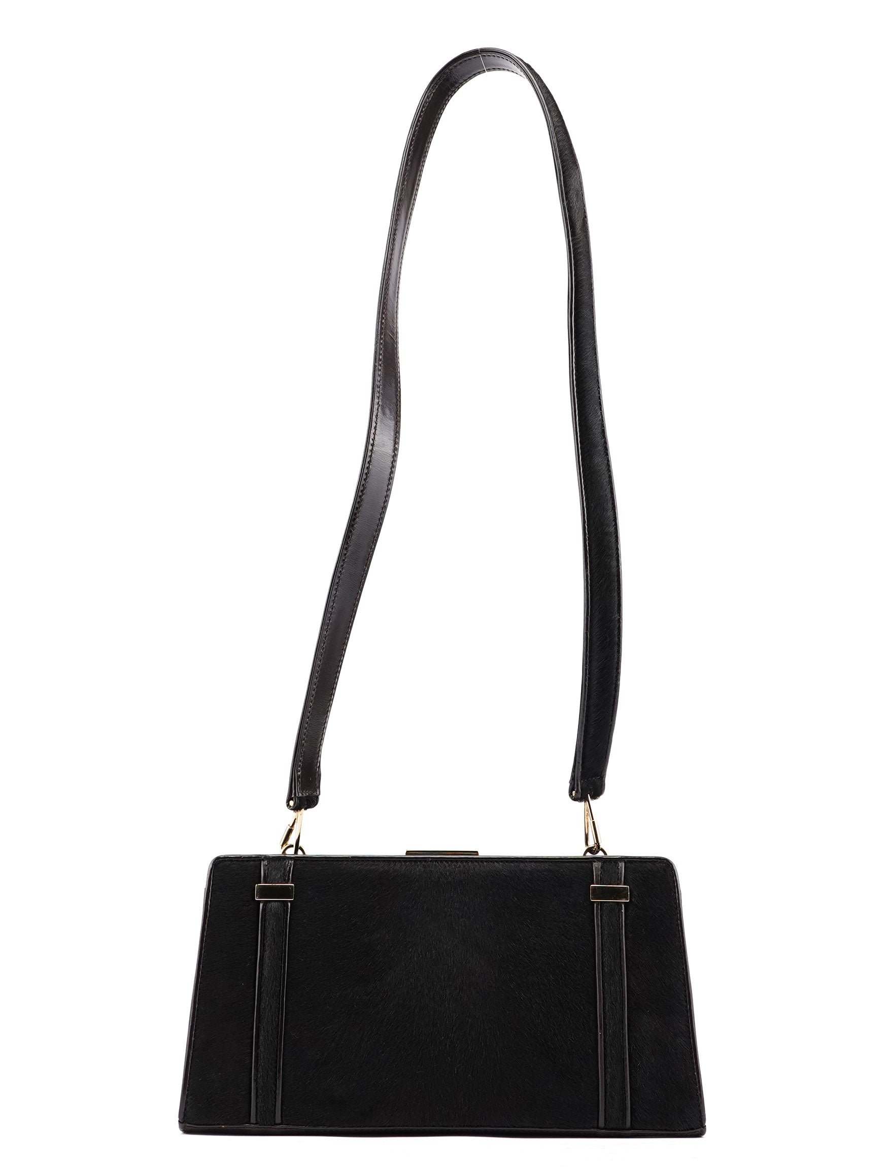 Gucci Black Fur Mini Clutch Shoulder Bag