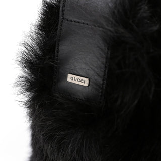 Gucci Black Fur Shoulder Bag