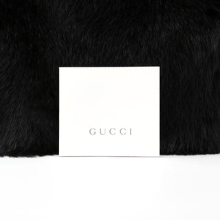 Gucci Black Fur Shoulder Bag