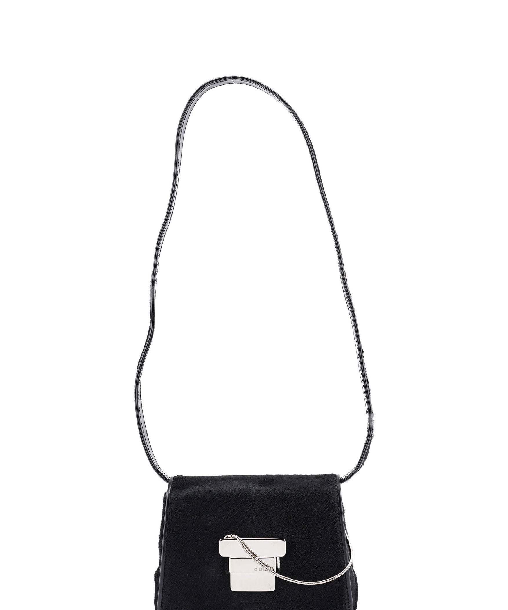 Gucci Black Fur Shoulder Bag