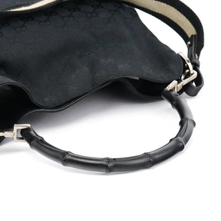 Gucci Black GG Bamboo 2-Way Shoulder Bag
