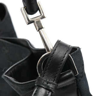 Gucci Black GG Bamboo 2-Way Shoulder Bag