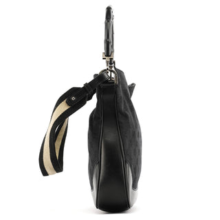 Gucci Black GG Bamboo 2-Way Shoulder Bag