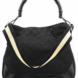 Gucci Black GG Bamboo 2-Way Shoulder Bag
