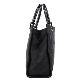 Gucci Black GG Bamboo 2-Way Tote