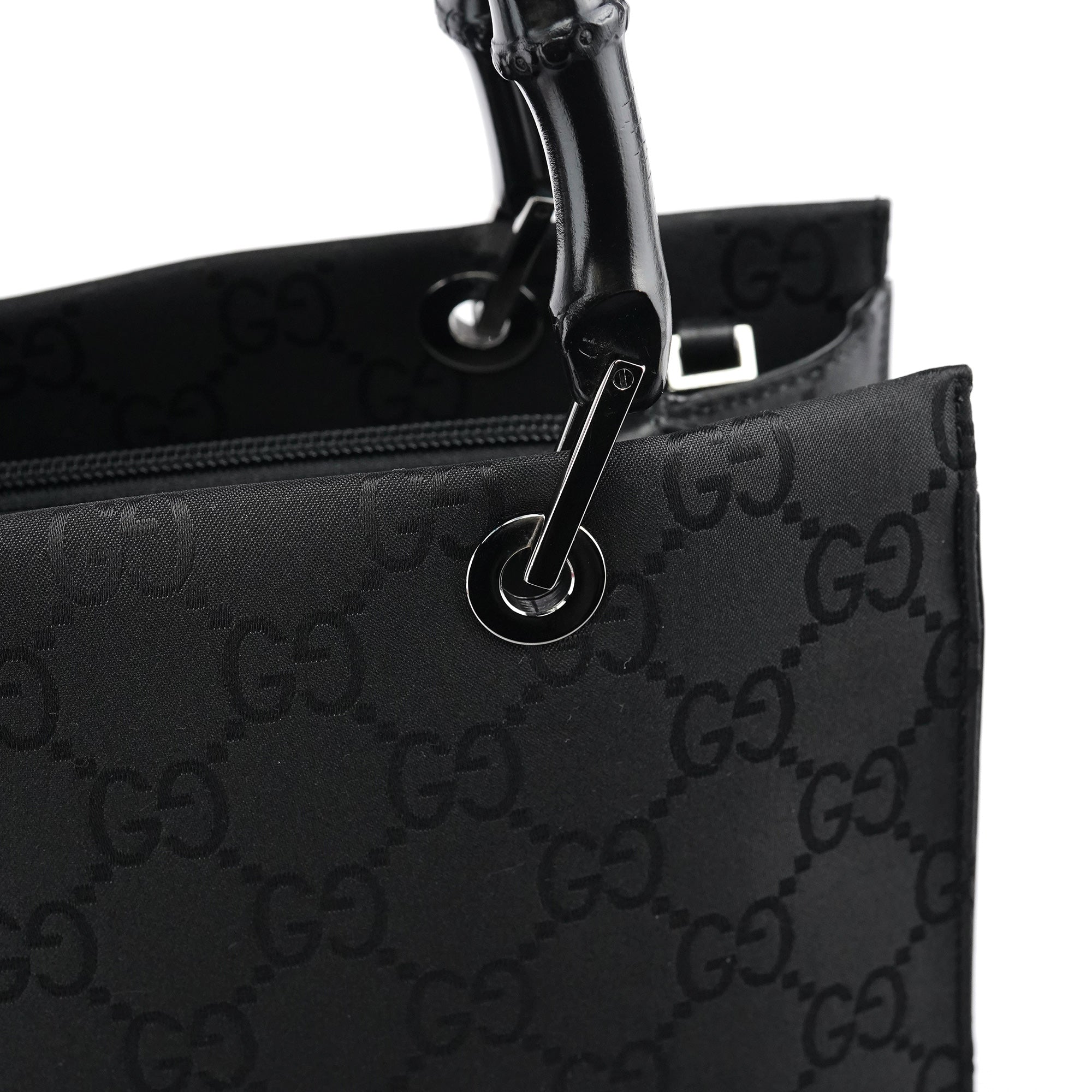 Gucci Borsa tote Bamboo GG nera