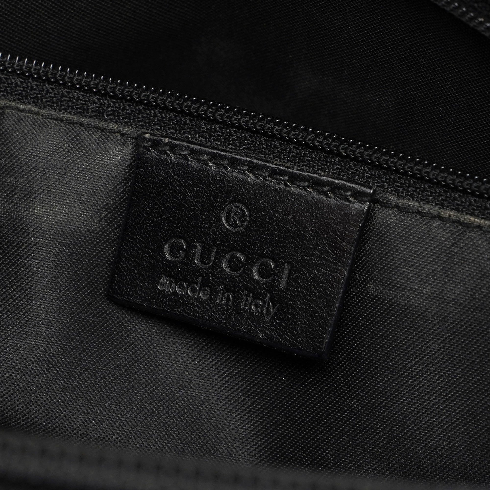 Gucci Black GG Bamboo 2-Way Tote Bag