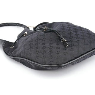 Gucci Black GG Bamboo Shoulder Bag