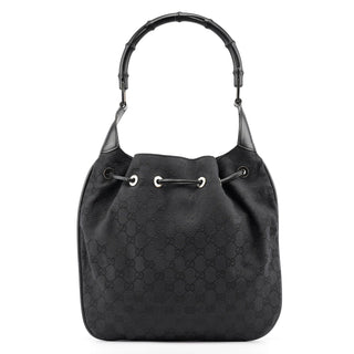 Gucci Black GG Bamboo Shoulder Bag