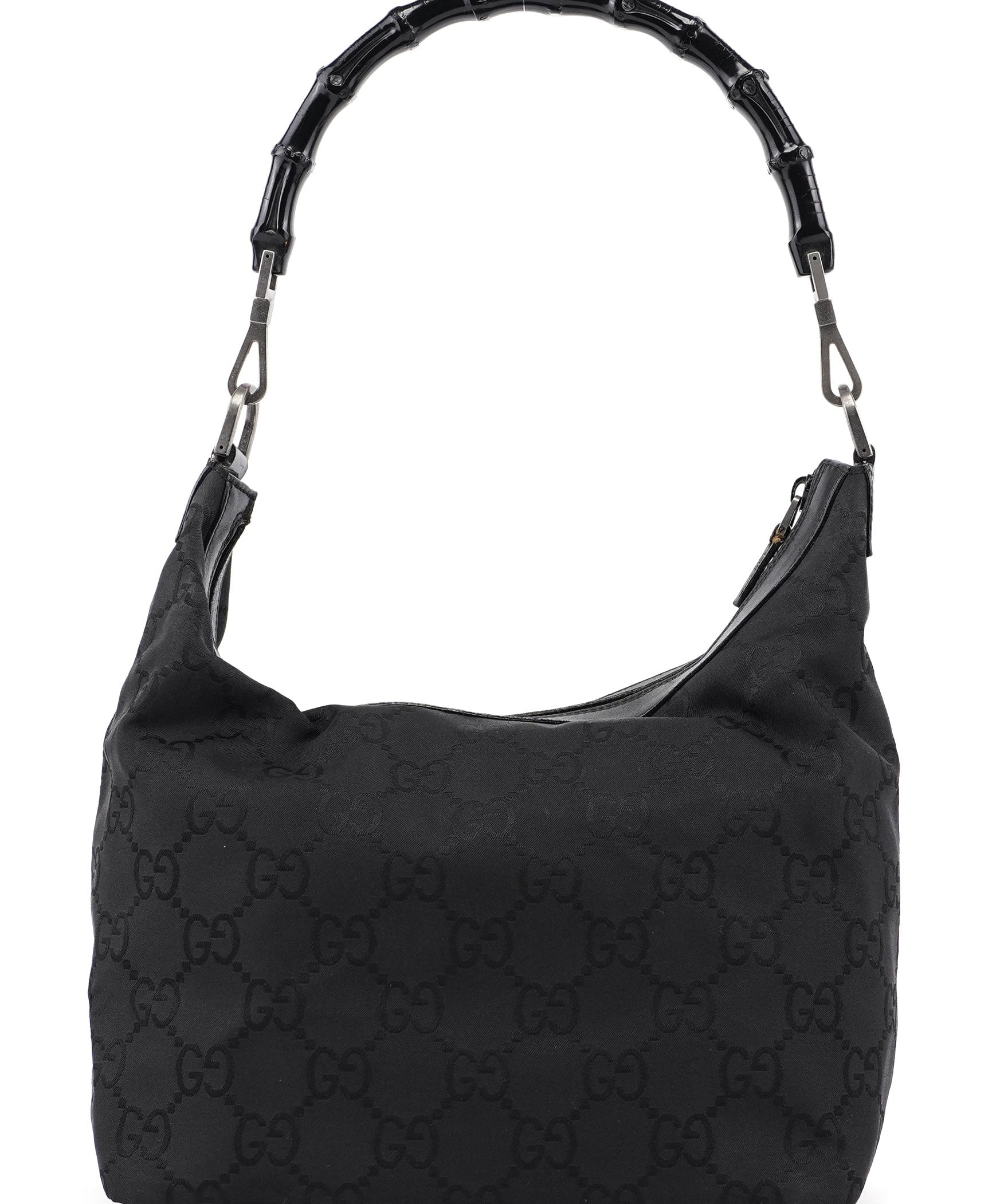 Gucci Black GG Bamboo Shoulder Bag
