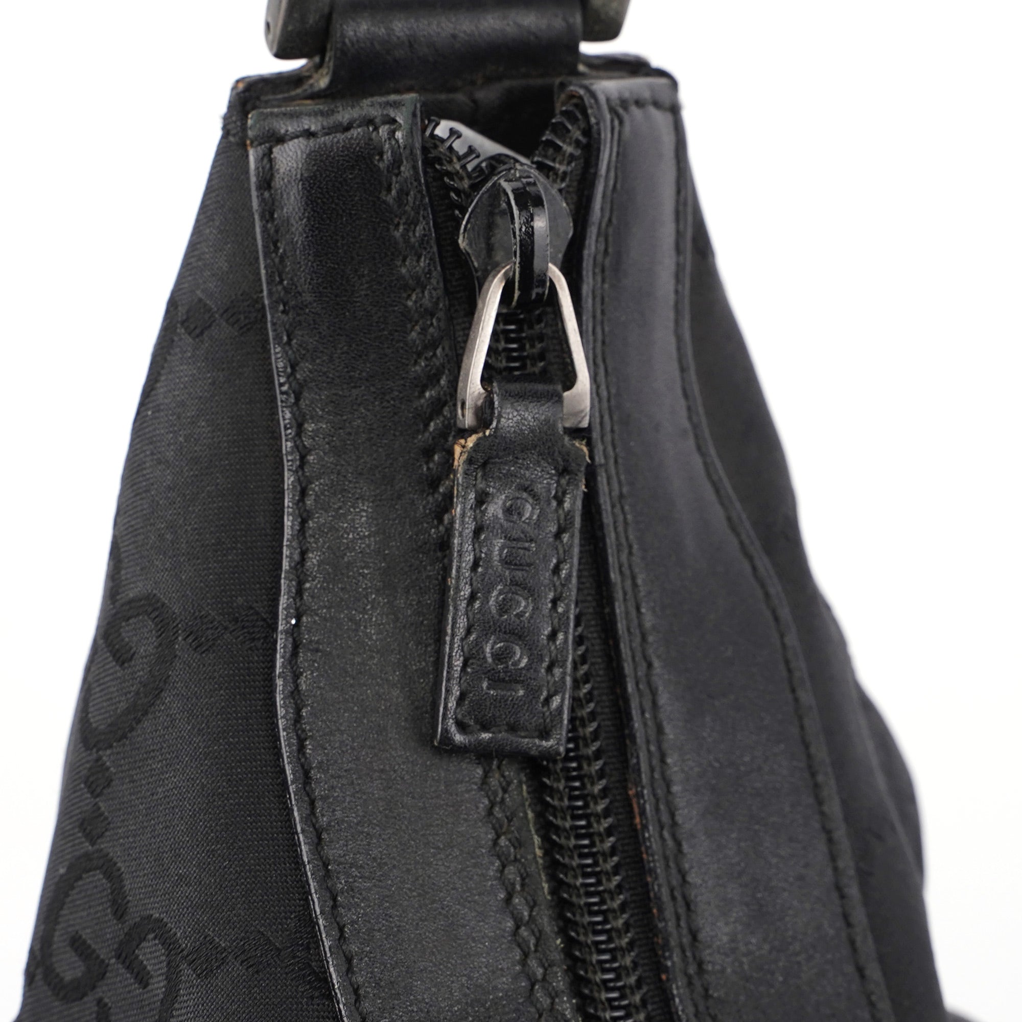 Gucci Black GG Bamboo Shoulder Bag