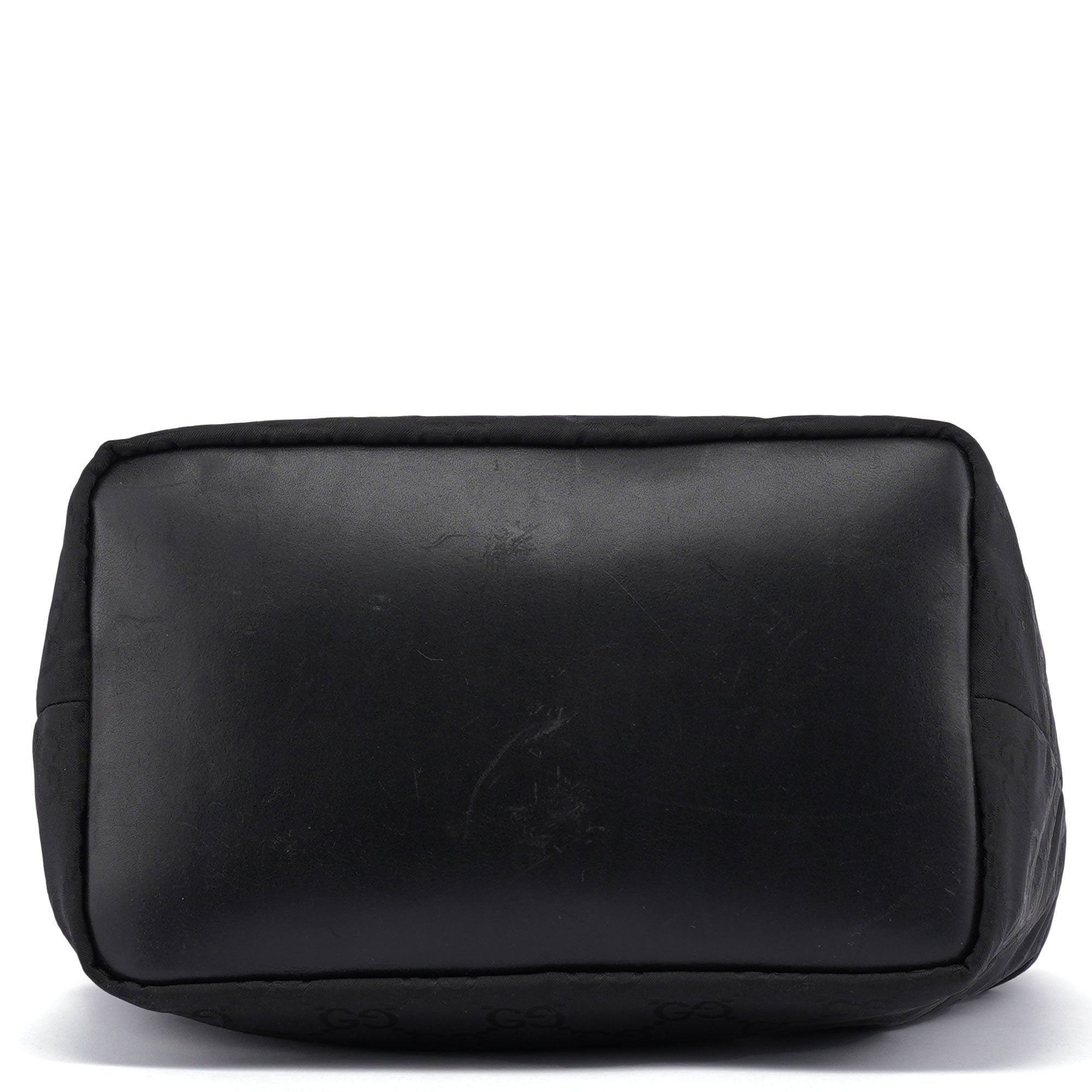 Gucci 000 0531 Sac porté épaule Bamboo en toile GG noire