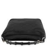 Gucci Borsa a spalla Bamboo in tela GG nera