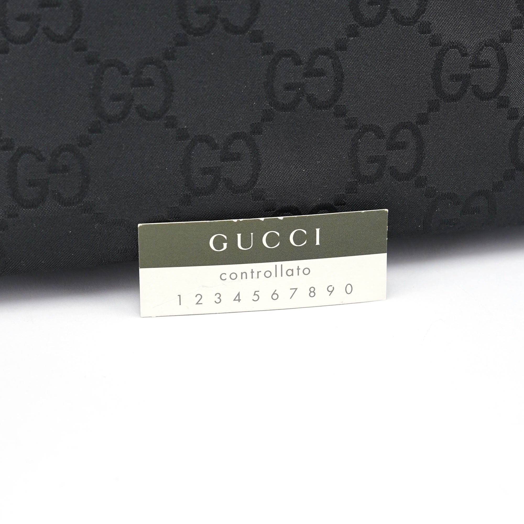 Gucci Borsa a spalla Bamboo in tela GG nera