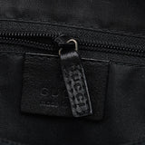 Gucci Borsa a spalla Bamboo in tela GG nera