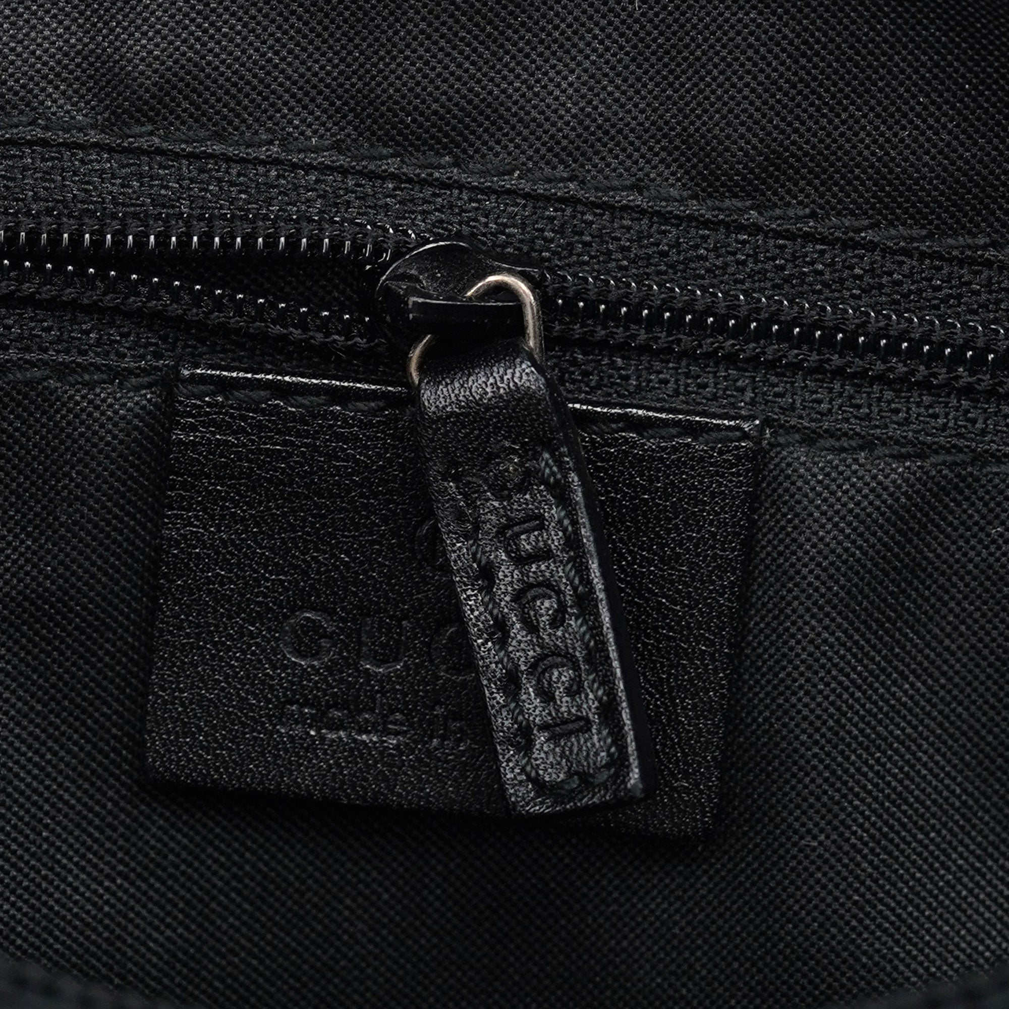 Gucci Borsa a spalla Bamboo in tela GG nera