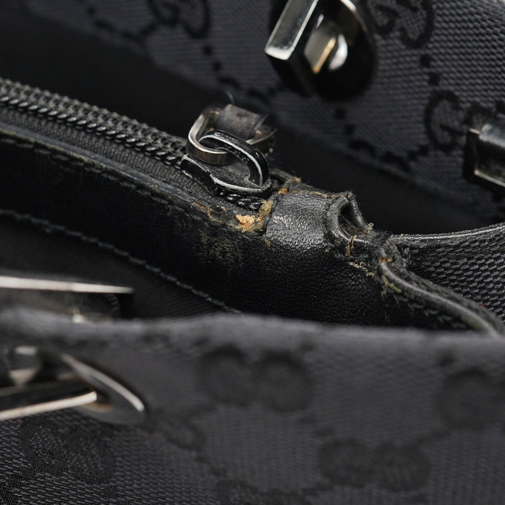 Gucci Black GG Bamboo Tote 2-Way