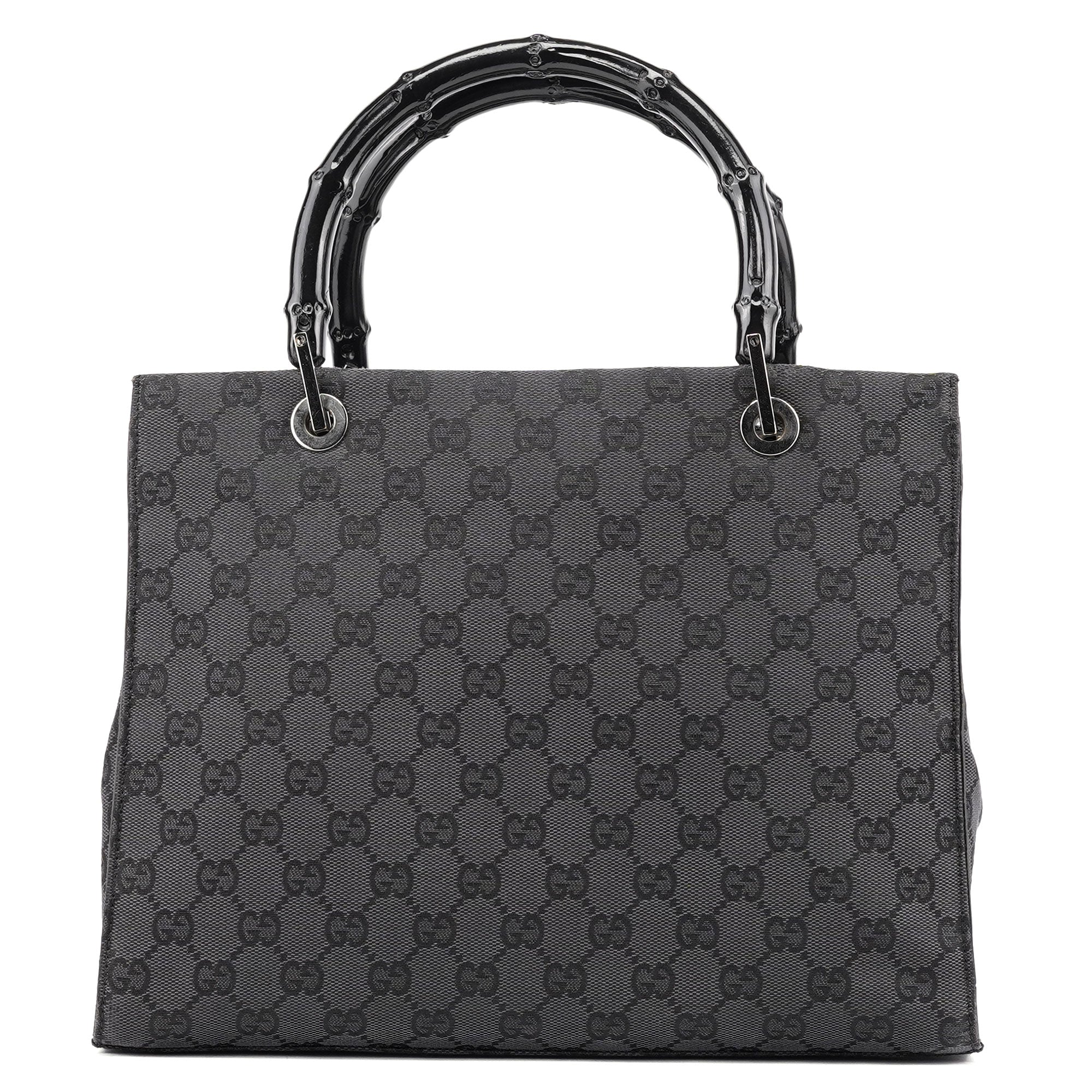 Gucci Black GG Bamboo Tote 2-Way