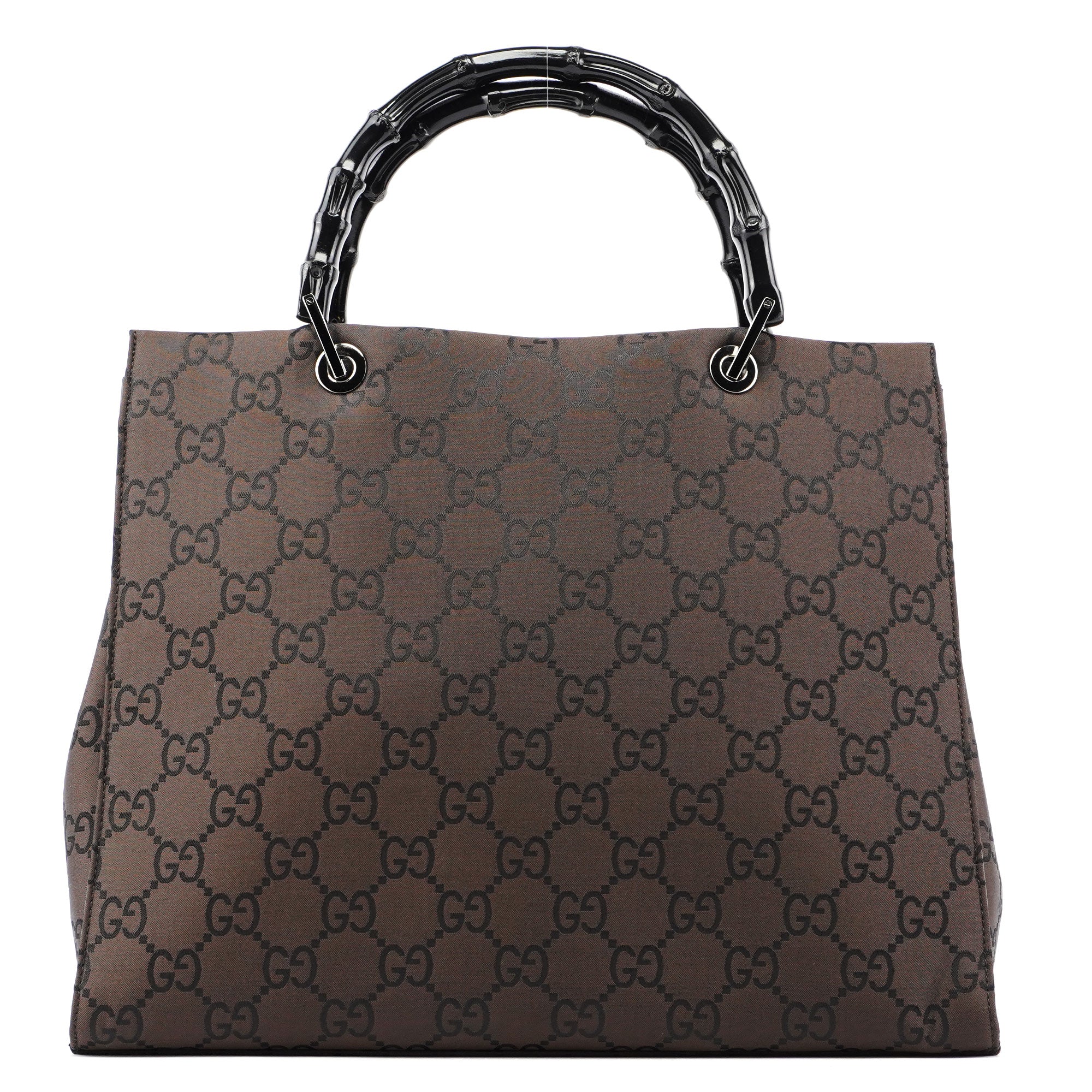 Gucci Sac cabas Bamboo en toile GG noire