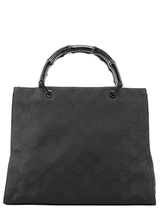 Gucci Black GG Bamboo Tote