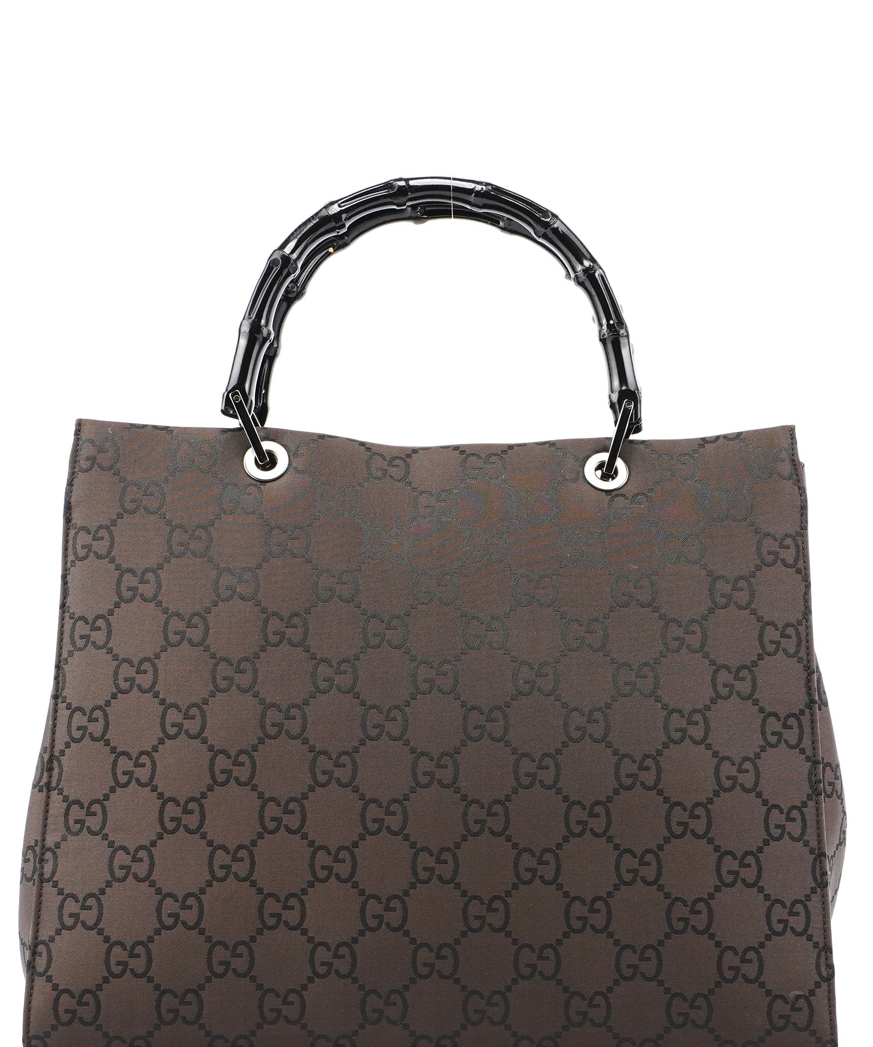 Gucci Black GG Bamboo Tote