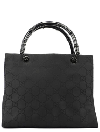 Gucci Black GG Bamboo Tote