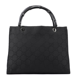 Gucci Black GG Bamboo Tote