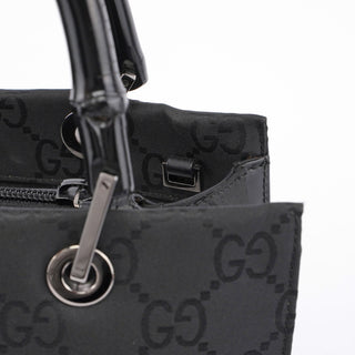 Gucci Black GG Bamboo Tote