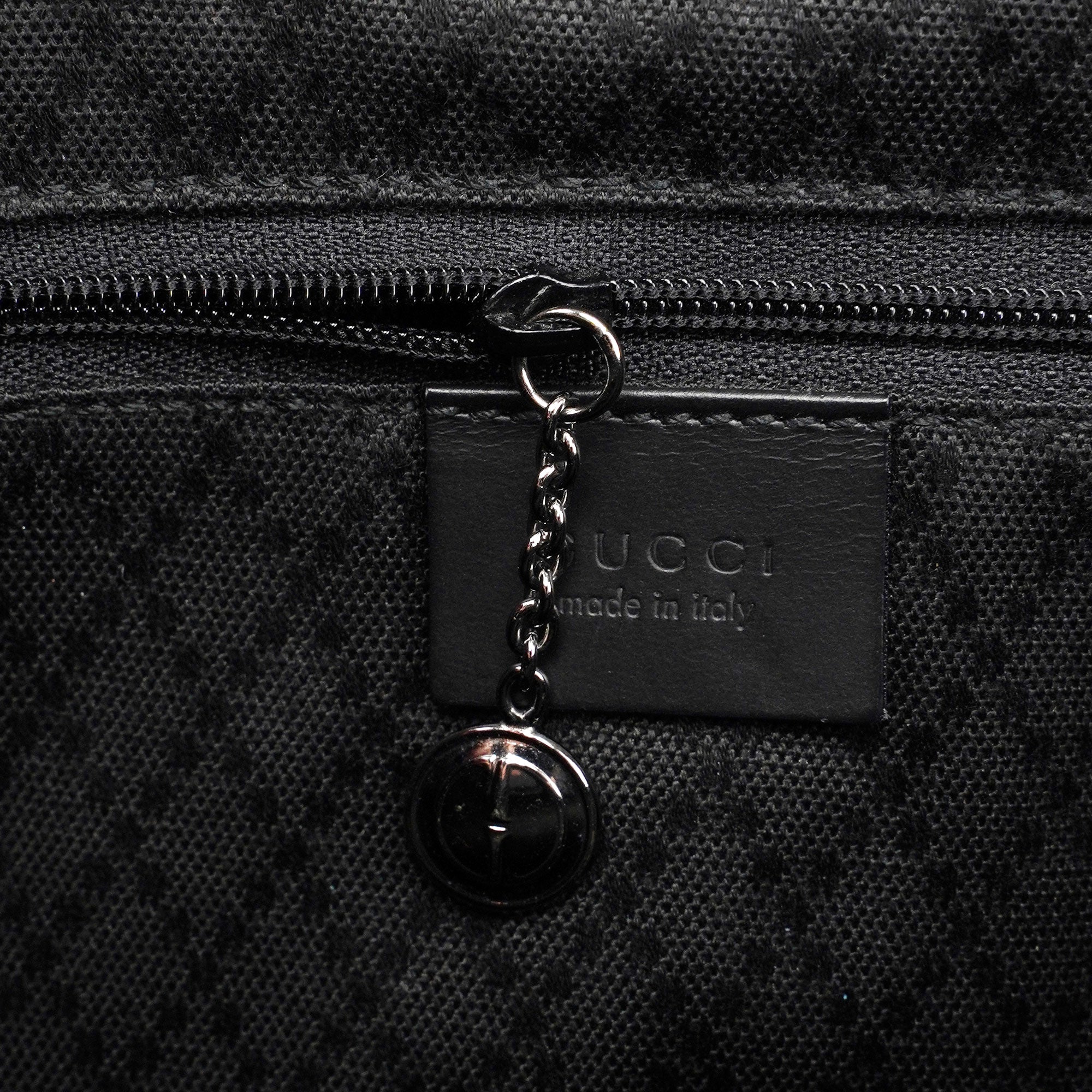 Gucci Black GG Bamboo Tote