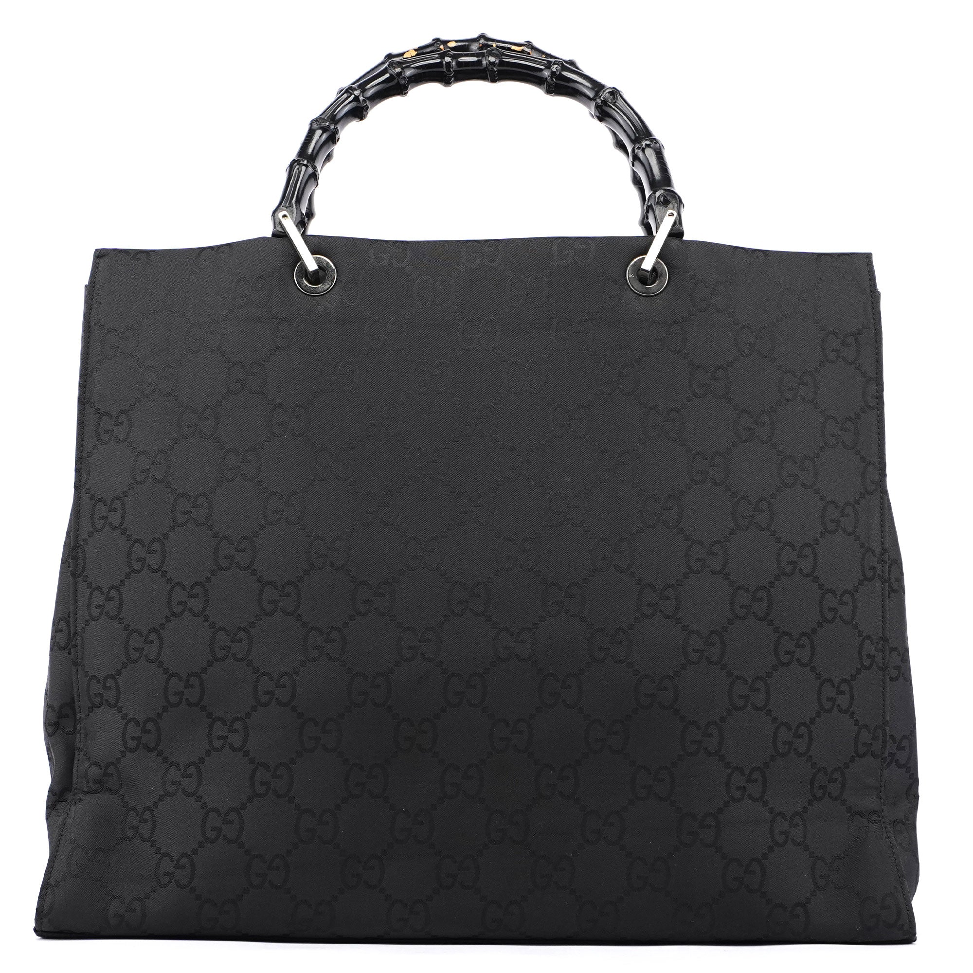 Gucci Black GG Bamboo Tote