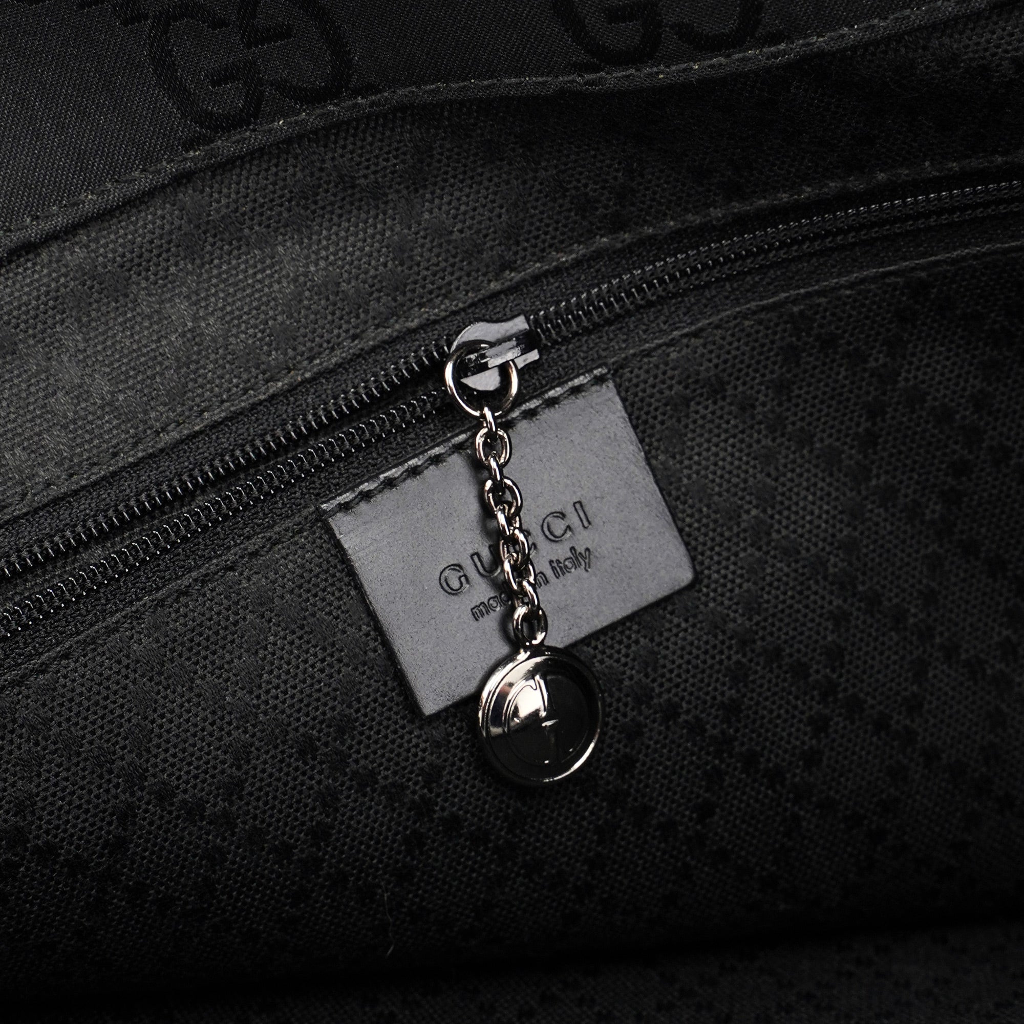 Gucci Black GG Bamboo Tote