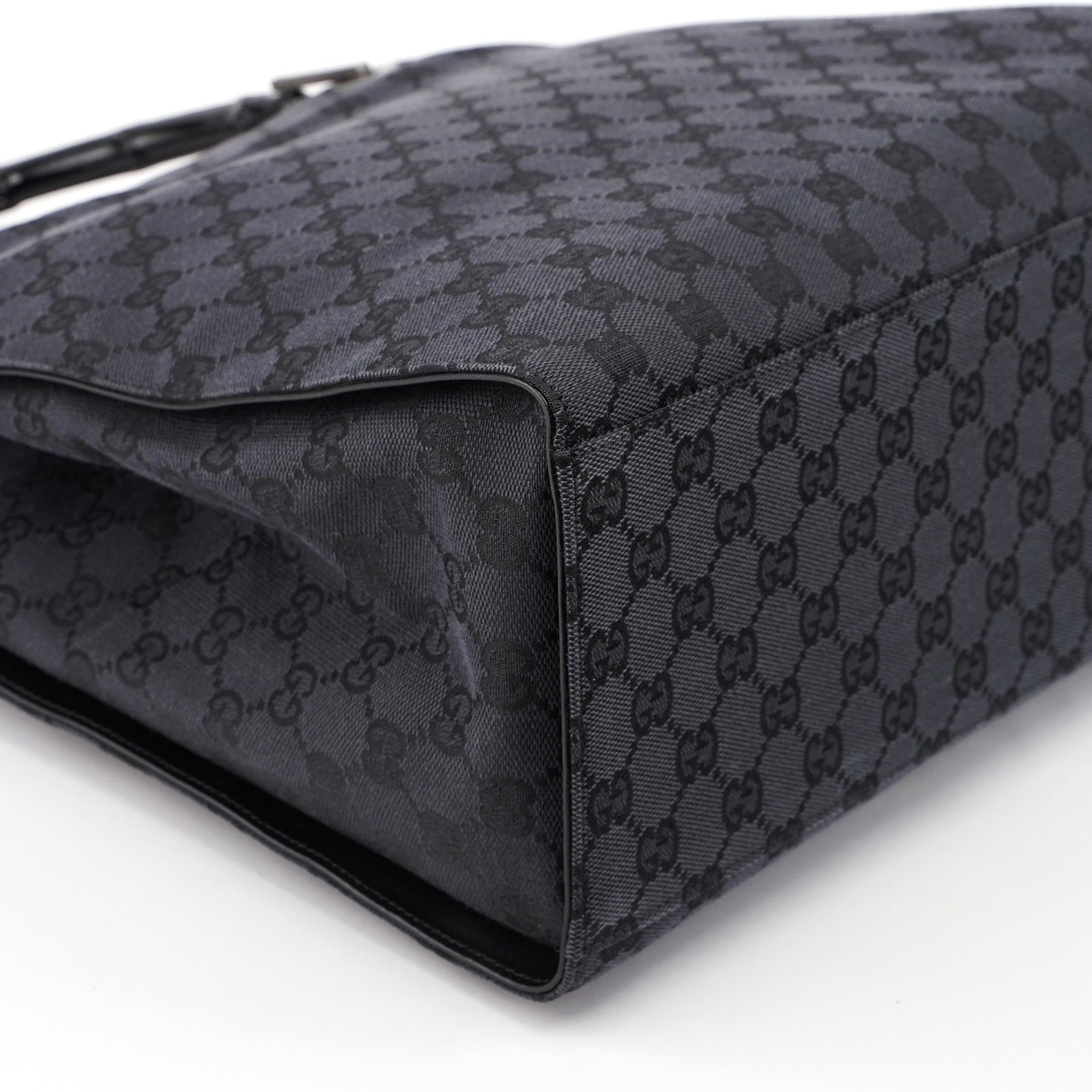 Gucci Sac cabas Bamboo en toile GG noire
