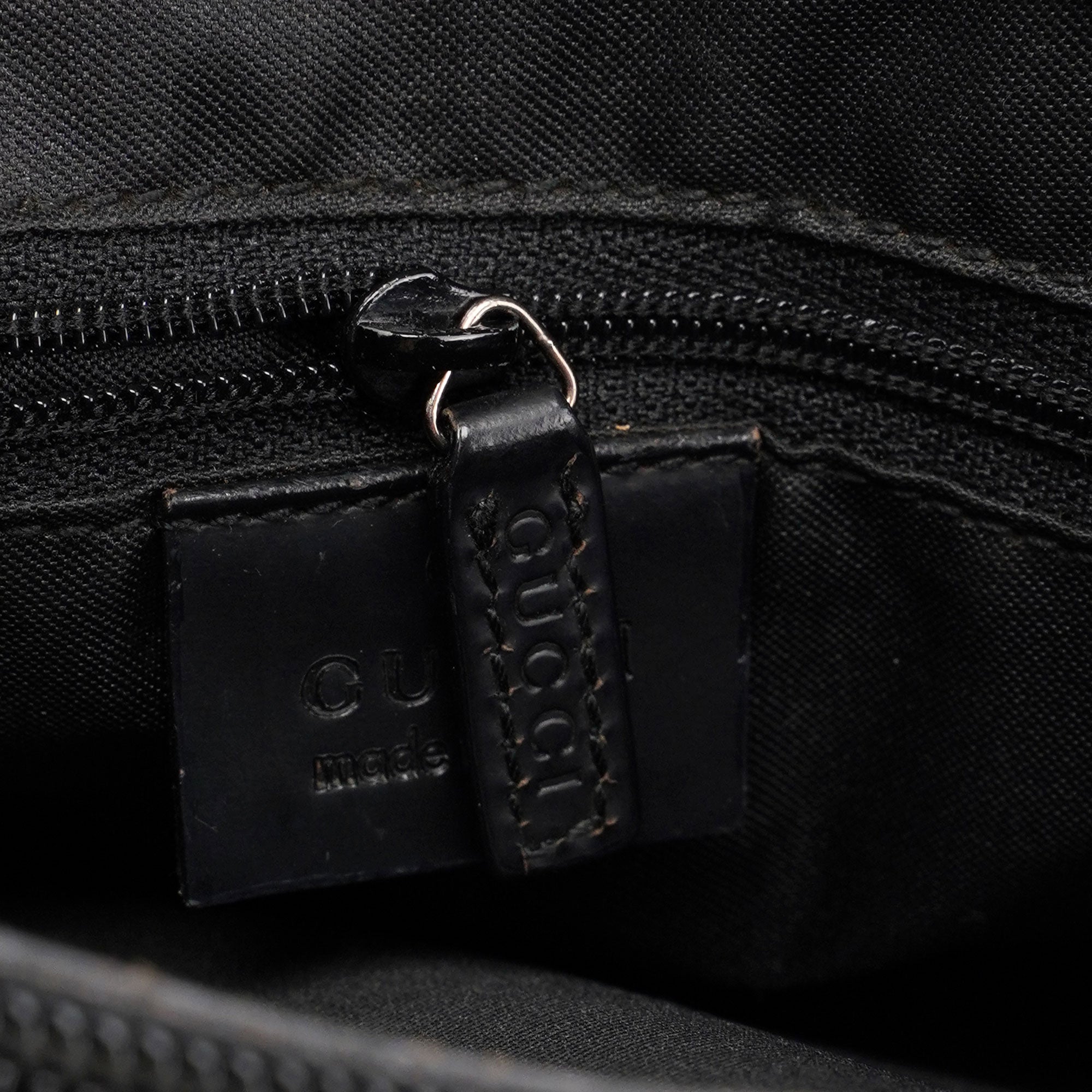 Gucci Black GG Bamboo Tote