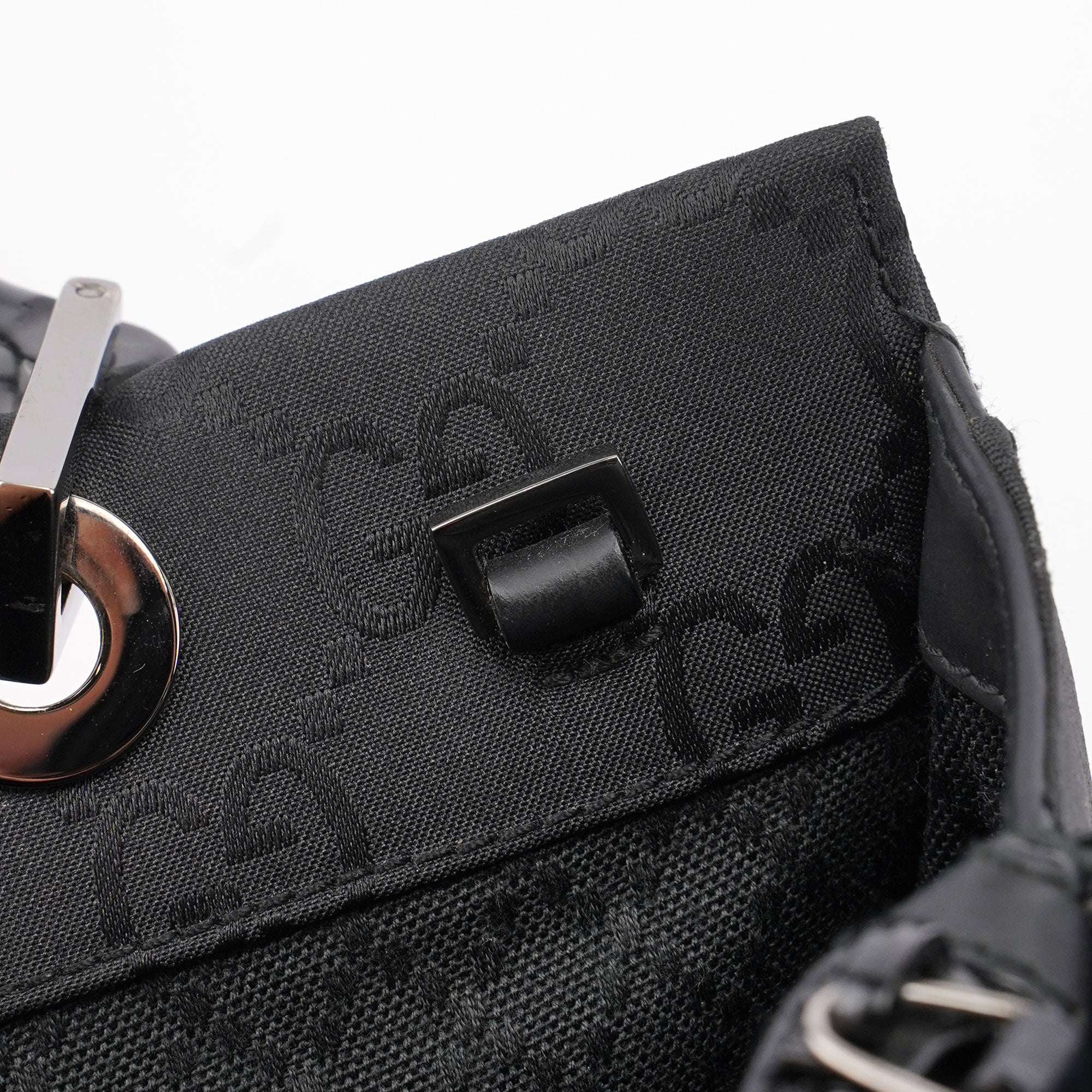 Gucci Sac cabas Bamboo en toile GG noire