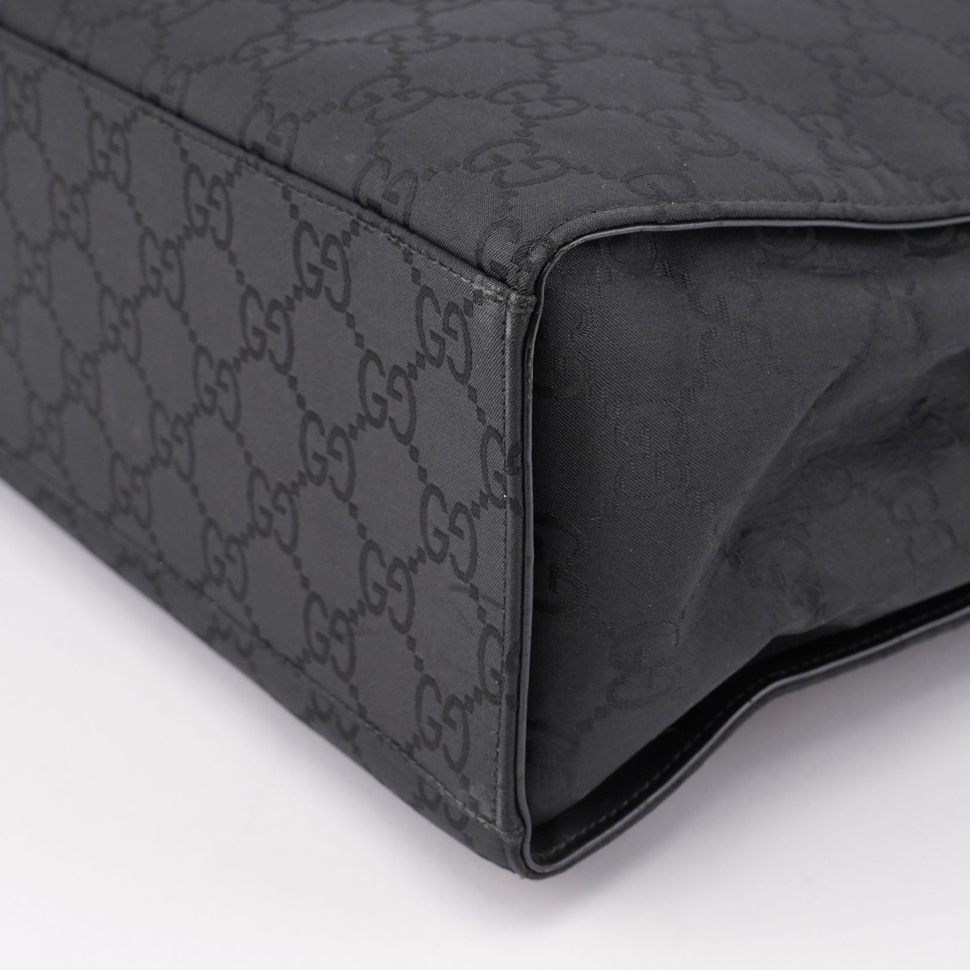 Gucci Sac cabas Bamboo en toile GG noire