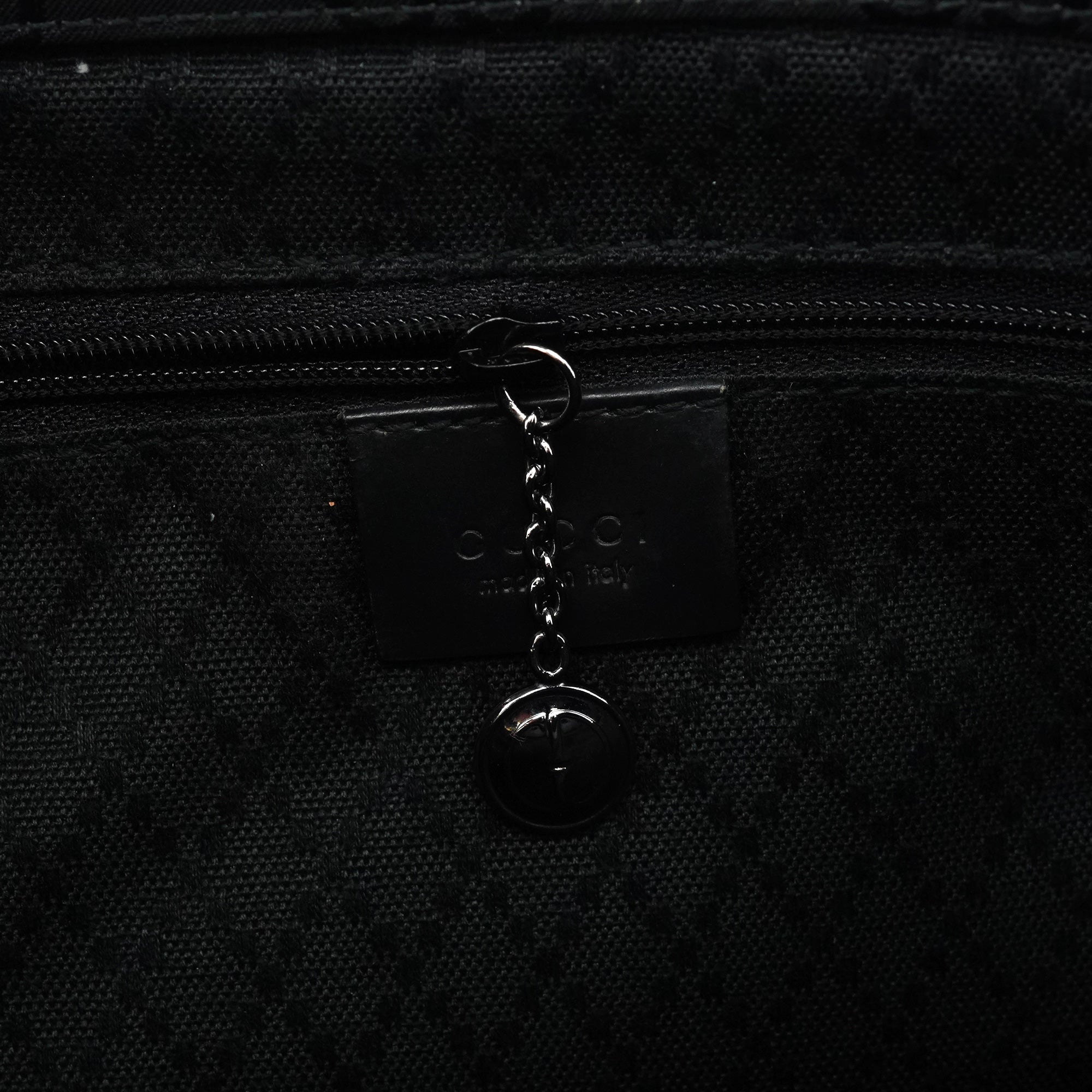 Gucci Black GG Bamboo Tote Bag