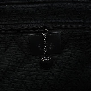 Gucci Black GG Bamboo Tote Bag