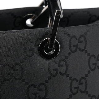 Gucci Black GG Bamboo Tote Bag